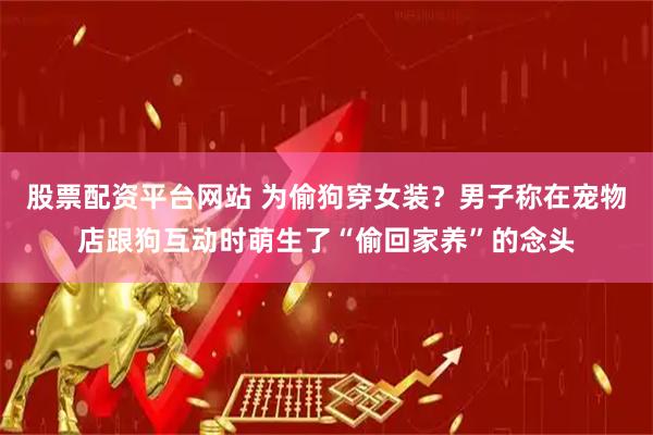 股票配资平台网站 为偷狗穿女装？男子称在宠物店跟狗互动时萌生了“偷回家养”的念头